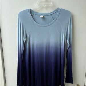 Hollister Ombré Blue Long Sleeve Top